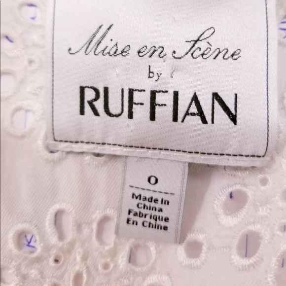 Anthropologie Lace Eyelet Lady Blouse 0 XS - Picture 4 of 4